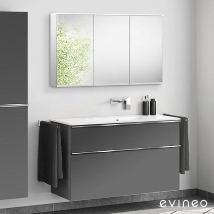 Duravit ME by Starck umywalka z szafką pod umywalkę ineo4 z uchwytem i szafką z lustrem 2336120060+BE0268AN+BEA004MI