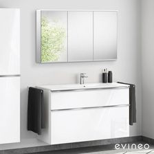 Duravit ME by Starck umywalka z szafką pod umywalkę ineo4 z uchwytem i szafką z lustrem 2336123200+BE0268WH+BEA004MI