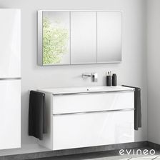 Duravit ME by Starck umywalka z szafką pod umywalkę ineo4 z uchwytem i szafką z lustrem 2336123260+BE0268WH+BEA004MI