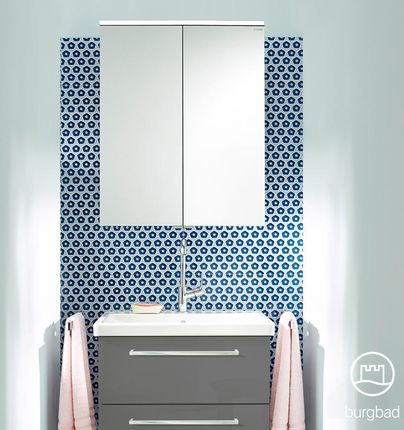 Burgbad Eqio zestaw mebli łazienkowych 1 umywalka z szafką pod umywalkę i szafka z lustrem SFAN065F2010C0001P95