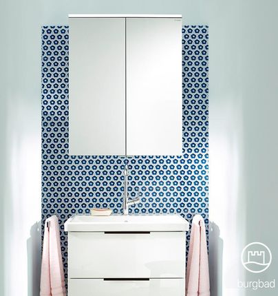 Burgbad Eqio zestaw mebli łazienkowych 1 umywalka z szafką pod umywalkę i szafka z lustrem SFAN065F2009C0001G0200