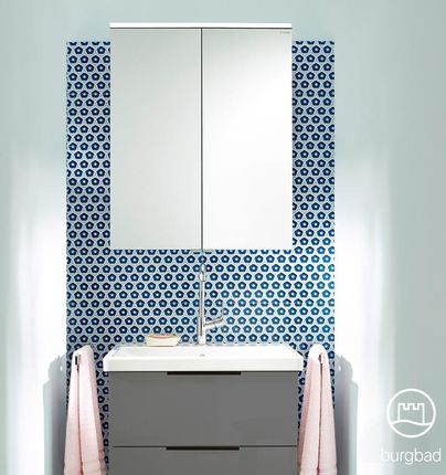 Burgbad Eqio zestaw mebli łazienkowych 1 umywalka z szafką pod umywalkę i szafka z lustrem SFAN065F2010C0001G0200