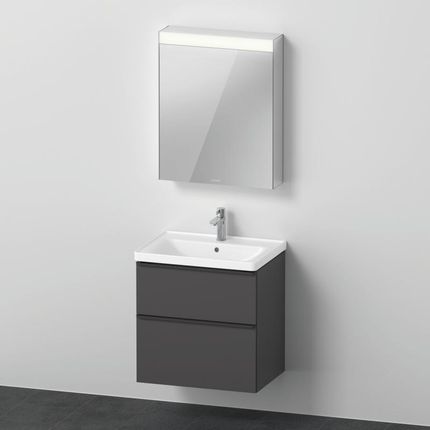 Duravit D-Neo umywalka szafka pod umywalkę i szafka z lustrem i oświetleniem DE0115L4949