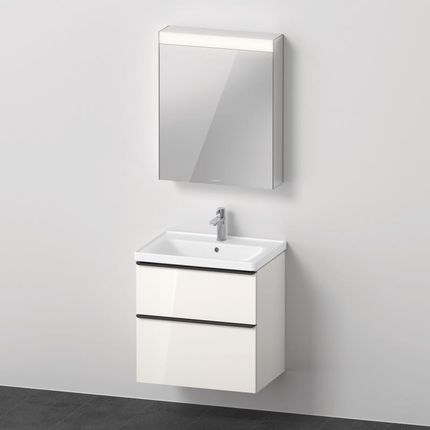 Duravit D-Neo umywalka szafka pod umywalkę i szafka z lustrem i oświetleniem DE0115L2222