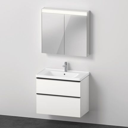 Duravit D-Neo umywalka szafka pod umywalkę i szafka z lustrem i oświetleniem DE011601818
