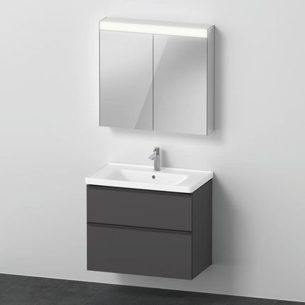 Duravit D-Neo umywalka szafka pod umywalkę i szafka z lustrem i oświetleniem DE011604949