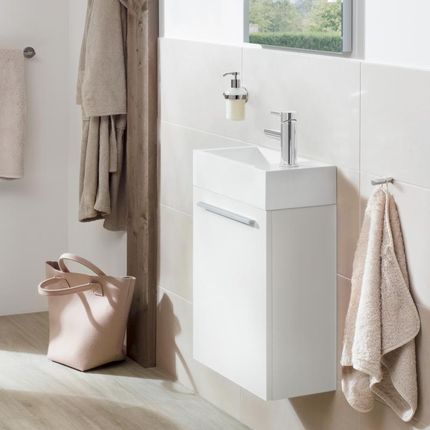 Treos Serie 900 umywalka toaletowa z szafką pod umywalkę z 1 drzwiami 900.05.0402