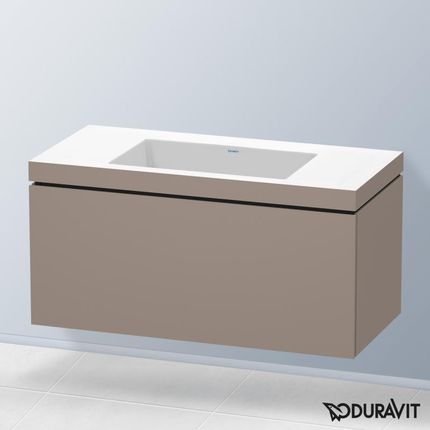 Duravit Vero Air umywalka z szafką pod umywalkę L-Cube z 1 szufladą LC6918N4343