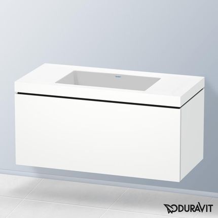 Duravit Vero Air umywalka z szafką pod umywalkę L-Cube z 1 szufladą LC6918N1818