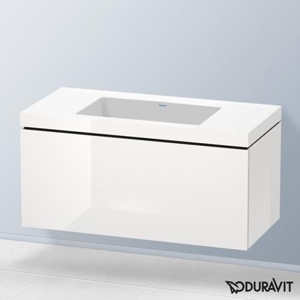 Duravit Vero Air umywalka z szafką pod umywalkę L-Cube z 1 szufladą LC6918N8585