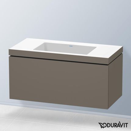 Duravit Vero Air umywalka z szafką pod umywalkę L-Cube z 1 szufladą LC6918N9090