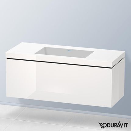 Duravit Vero Air umywalka z szafką pod umywalkę L-Cube z 1 szufladą LC6919N8585