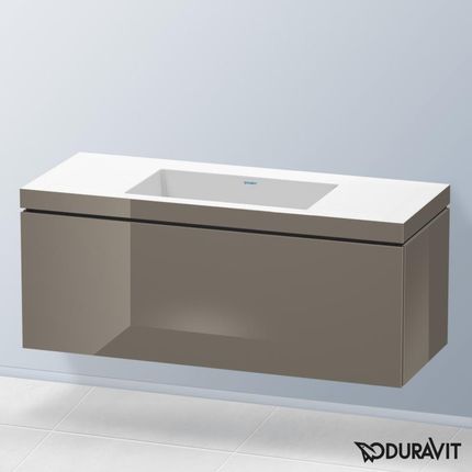 Duravit Vero Air umywalka z szafką pod umywalkę L-Cube z 1 szufladą LC6919N8989