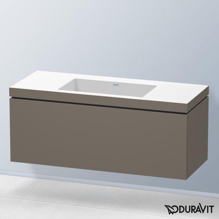 Duravit Vero Air umywalka z szafką pod umywalkę L-Cube z 1 szufladą LC6919N9090