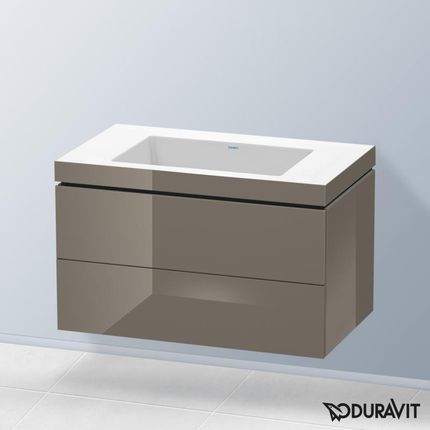 Duravit Vero Air umywalka z szafką pod umywalkę L-Cube z 2 szufladami LC6927N8989