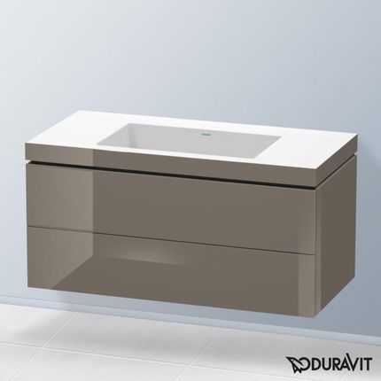 Duravit Vero Air umywalka z szafką pod umywalkę L-Cube z 2 szufladami LC6928N8989