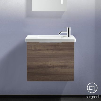 Burgbad Eqio umywalka toaletowa z szafką pod umywalkę z 1 klapą SFPF053F2012C0001G0146