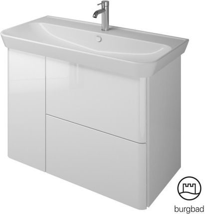 Burgbad Iveo umywalka z szafką pod umywalkę z 2 szufladami i 1 drzwiami SFEZ100RF2833C0001