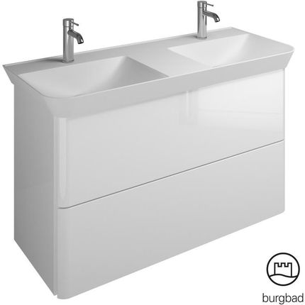 Burgbad Iveo podwójna umywalka z szafką pod umywalkę z 2 szufladami SFEO120F2833C0001