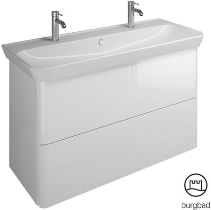 Burgbad Iveo podwójna umywalka z szafką pod umywalkę z 2 szufladami SFFS120F2833C0001
