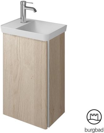 Burgbad Iveo umywalka toaletowa z szafką pod umywalkę z 1 drzwiami SFFZ044RF2747C0001