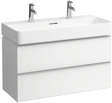 Laufen VAL podwójna umywalka z szafką pod umywalkę Space z 2 szufladami H8102874001071+H4102021601001