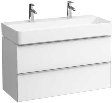 Laufen VAL podwójna umywalka z szafką pod umywalkę Space z 2 szufladami H8102874001151+H4102021601001