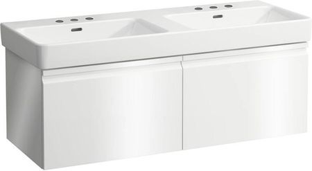 Laufen Pro S podwójna umywalka z szafką pod umywalkę z 2 szufladami H8149680001081+H4835710964751