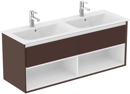 Ideal Standard Connect Air szafka pod podwójną umywalkę z 2 szufladami i 2 otwartymi półkami E0831VY