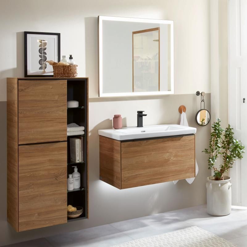 Villeroy & Boch Subway 3.0 umywalka z szafką LED 1 szuflada 4A708001 ...