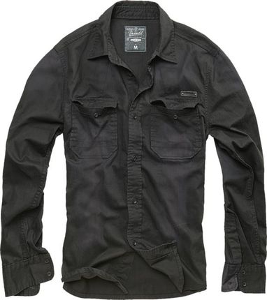 Koszula z długim rękawem Brandit Hardee, czarna - Rozmiar:XL