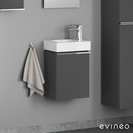 Geberit iCon umywalka toaletowa z szafką pod umywalkę Evineo ineo4 z 1 drzwiami z uchwytem 124736000+BE0215AN