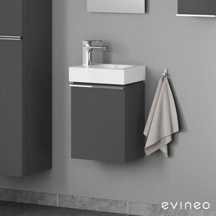Geberit iCon umywalka toaletowa z szafką pod umywalkę Evineo ineo4 z 1 drzwiami z uchwytem 124836600+BE0216AN