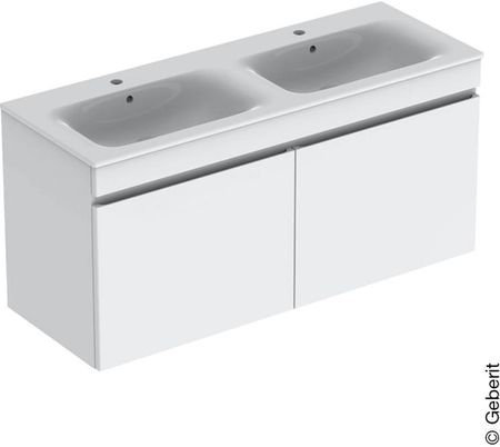 Geberit Renova Plan podwójna umywalka z szafką pod umywalkę z 2 szufladami i 2 szufladami wewnętrznymi 501918011