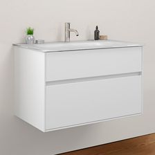 Burgbad RC40 Solitaire umywalka szklana z szafką pod umywalkę z 1 szufladą SGAQ080F4500A0066