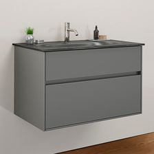 Burgbad RC40 Solitaire umywalka szklana z szafką pod umywalkę z 1 szufladą SGAQ080F4511A0109
