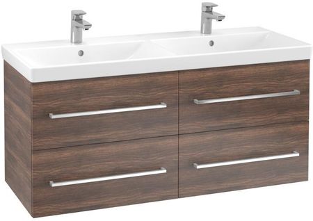 Villeroy &Amp; Boch Avento podwójna umywalka z szafką pod umywalkę z 4 szufladami 4A23CKRW+A89300VH