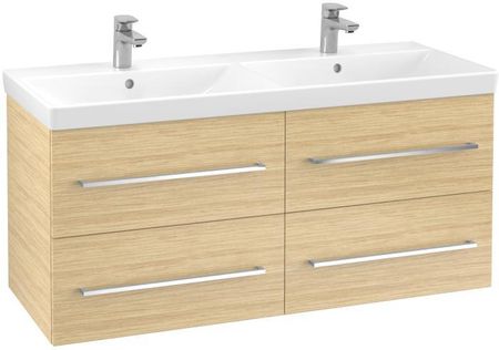 Villeroy &Amp; Boch Avento podwójna umywalka z szafką pod umywalkę z 4 szufladami 4A23CKRW+A89300VJ