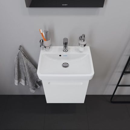 Duravit No.1 umywalka toaletowa z szafką pod umywalkę z 1 drzwiami 0743500000+N14267R18180000