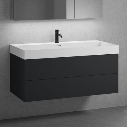 Neoro n50 szafka szer. 120 cm z 2 szufladami umywalka z 1 otworem na baterię biały mat BN0140WM+BN0424BM
