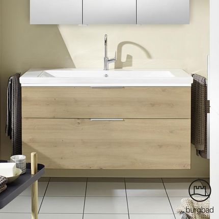 Burgbad Eqio umywalka z szafką podumywalkową z oświetleniem z 2 szufladami SEZA123F5662C0001G0146