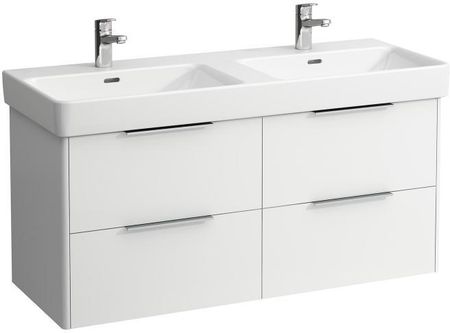 Laufen Pro S podwójna umywalka z szafką pod umywalkę Base z 4 szufladami H8149660001041+H4024941102601