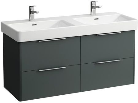 Laufen Pro S podwójna umywalka z szafką pod umywalkę Base z 4 szufladami H8149664001041+H4024941102661