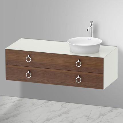 Duravit White Tulip umywalka nablatowa z szafką pod umywalkę z 2 szufladami 23624300791+WT4992R7736