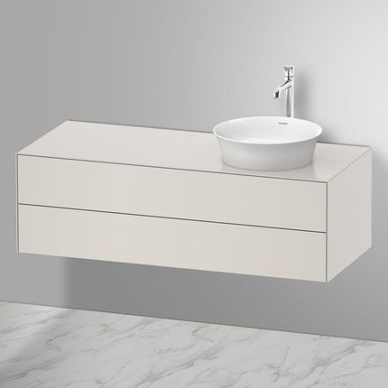 Duravit White Tulip umywalka nablatowa z szafką pod umywalkę z 2 szufladami 23624300791+WT4987R3939