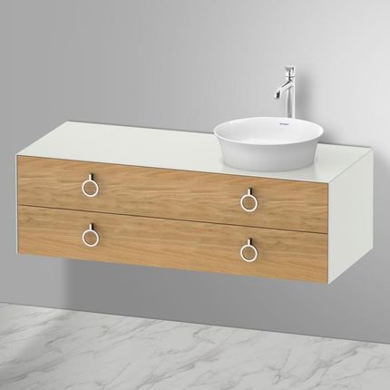 Duravit White Tulip umywalka nablatowa z szafką pod umywalkę z 2 szufladami 23624300791+WT4992RH536