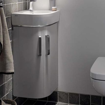 Geberit Renova Compact szafka pod umywalkę toaletową narożną z 2 drzwiami 862133000