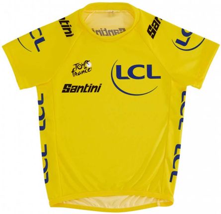 Santini Koszulka Kolarska Z Krótkim Rękawem Tour De France 2022 Żółty Kids