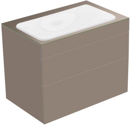 Keuco Edition 400 szafka pod umywalkę wpuszczaną w blat z 1 szklanym blatem i 2 szufladami 31571140000
