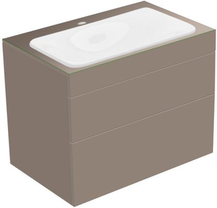 Keuco Edition 400 szafka pod umywalkę wpuszczaną w blat z 1 szklanym blatem i 2 szufladami 31571140100